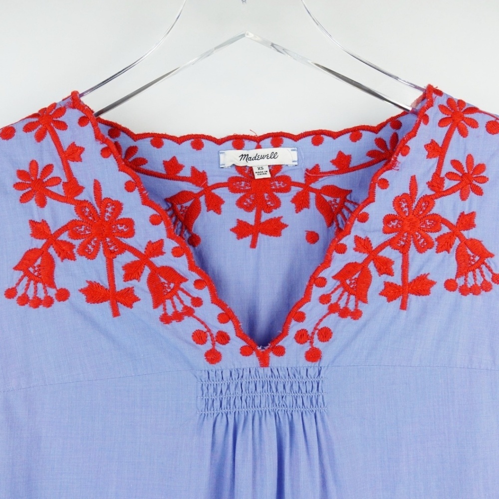 Madewell Embroidered Breeze Shift Dress - Picture 4 of 8